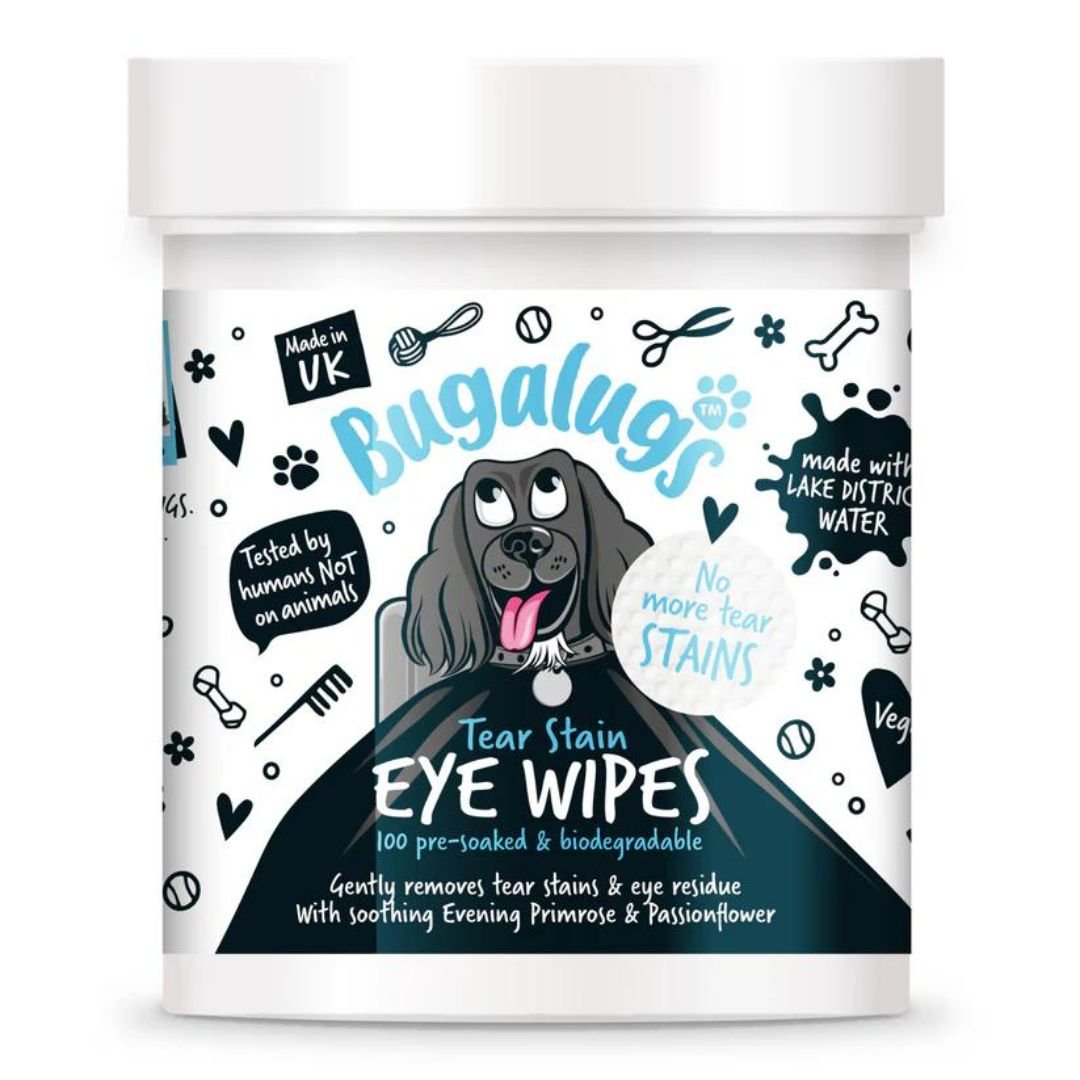 BUGALUGS DOG TEAR STAIN EYE WIPES 1