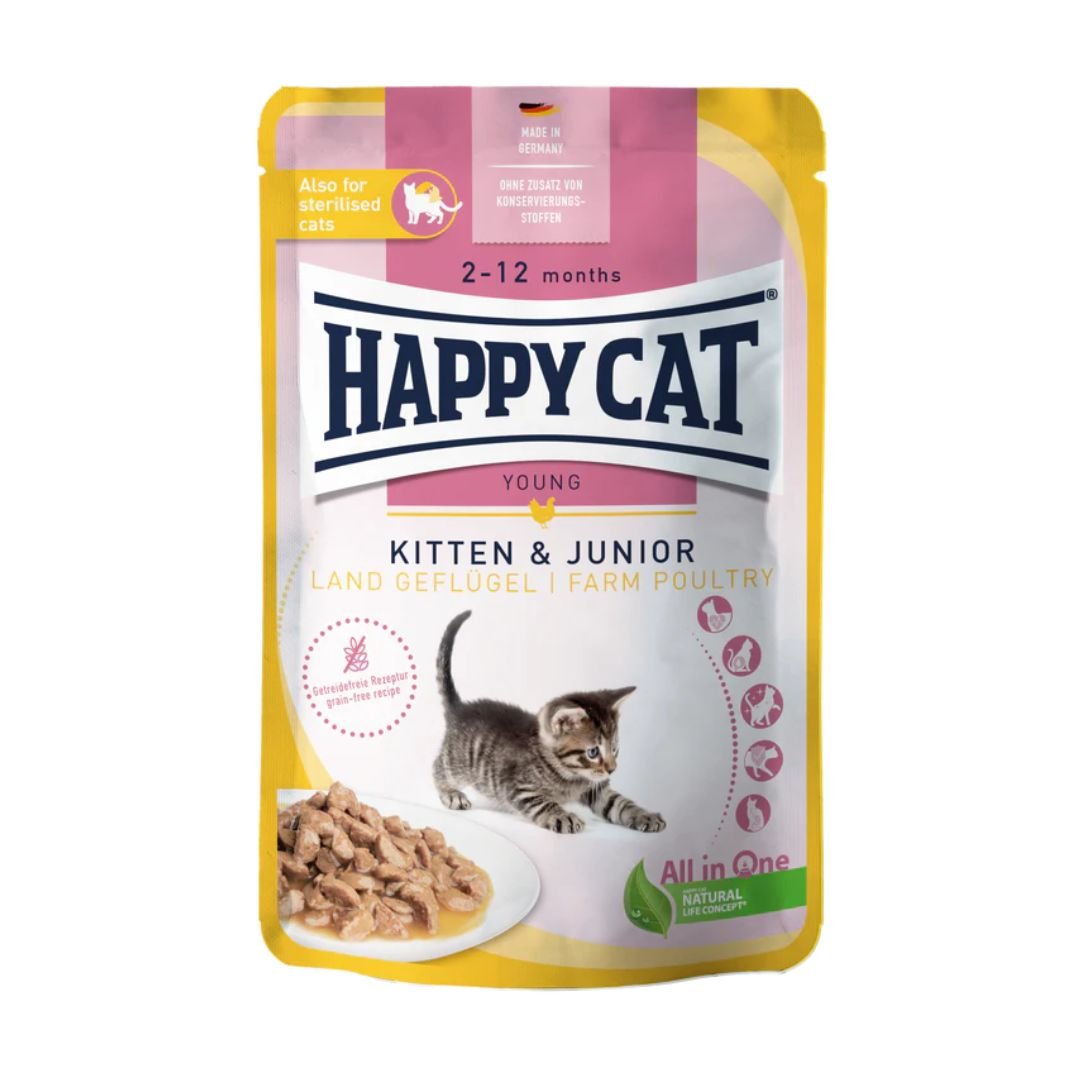HAPPY CAT KITTEN WET FOOD POULTRY