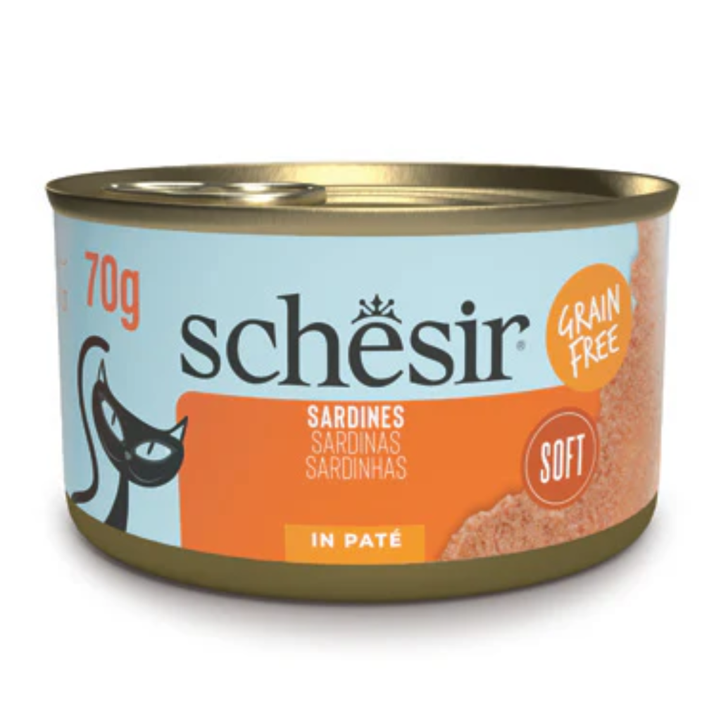 SCHESIR CAT WET FOOD AFTER DARK PATE SARDINE 1