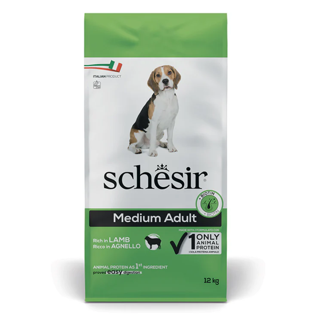 SCHESIR DOG DRY FOOD LAMB M 1