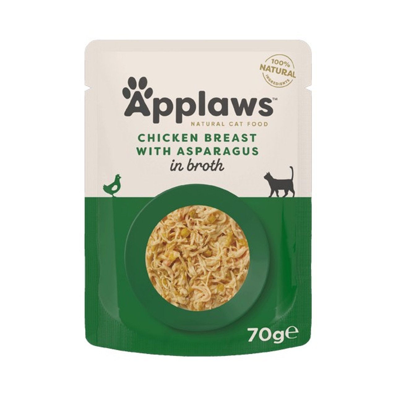 APPLAWS CAT WET FOOD CHICKEN ASPARAGUS POUCH 70g 1