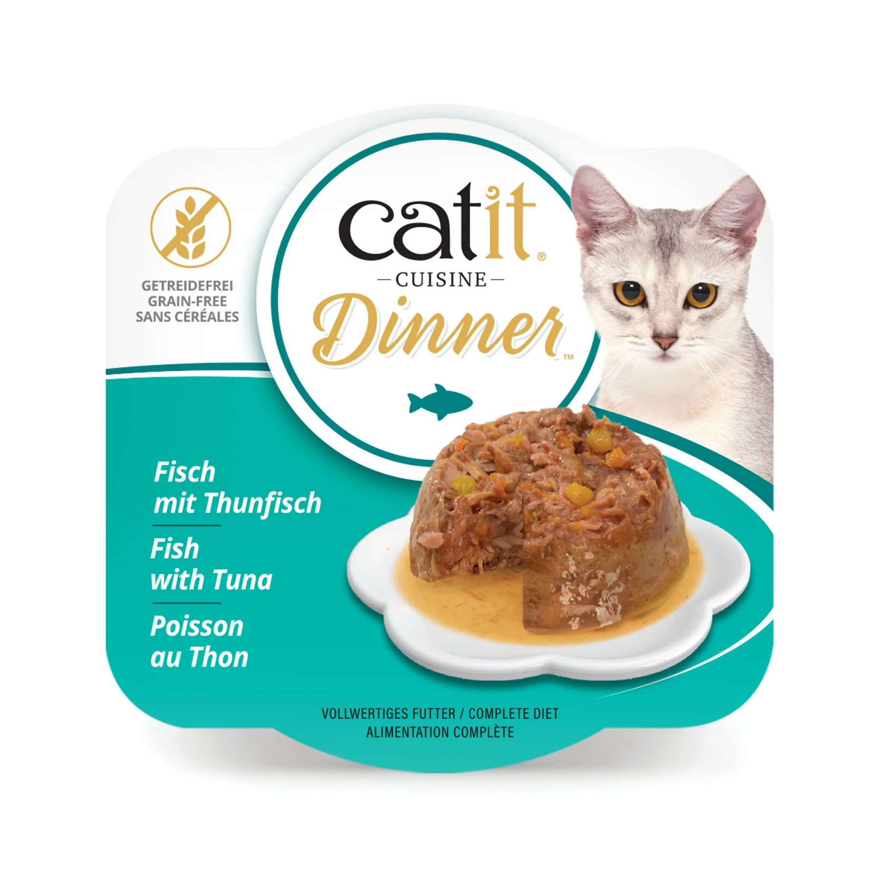 CATIT CAT WET FOOD DINNER FISH TUNA CARROT 6x75g 1