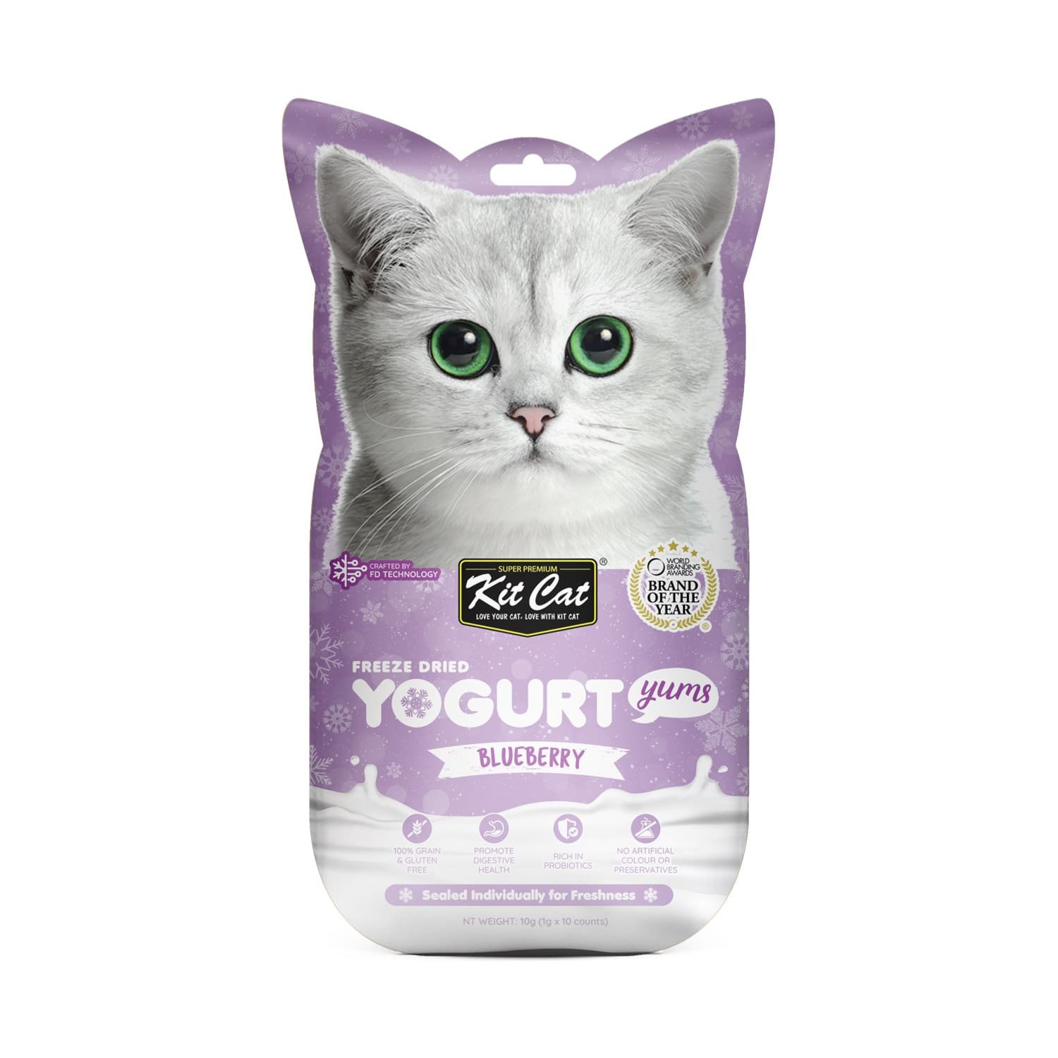 KIT CAT DRY FOOD FREEZE YOGURT YUMS BLUEBERRY 10g 1